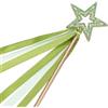 Lovelyshop Verde Cristallo Oro Bacchetta Fata con Nastro per Ragazze Halloween Compleanno Party