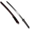 Glac Store Katana Decorativa Giapponese Non Affilata, 100 cm, 900g, con Fodero Decorato, Impugnatura Intrecciata, 3 Colori Disponibili (Nero, Rosso, Blu) (Rosso)