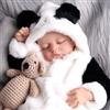 JIZHI Bambole Reborn Maschio - 20 Pollici Realistico Dormiente Baby Doll Neonato Vero - Bambola Bambini Corpo in Cotone con Accessori Chiudi gli Occhi