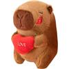 LHOEST Capibara Peluche con Amore Peluche Cute Capybara peluche con Cuore 25 CM Animale Peluches Capibara Gadget Kawaii capibara Giocattolo Regalo per Ragazzi Ragazze Bambini