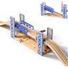 Mirthben Accessori per ferrovia in legno, giocattolo ferroviario in legno, giocattolo ferroviario per bambini, compatibile con altri ponti ferrovia in legno, per i più piccoli di 3 primavera (cavalcavia)