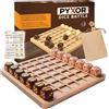 PYXOR DICE BATTLE - Gioco da tavolo in legno premium con dadi, scacchi e dama rivisitati, gioco strategico e di riflessione per adulti e famiglie