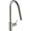 Ideal Standard - Gusto Miscelatore cucina, Bocca alta tonda, con doccetta estraibile e due modalità di getto, bocca girevole a 360°, facile da installare con fissaggio EasyFix+, Silver Storm