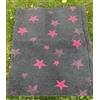 VetBedding Vetbed ProFleece bedding & Sfondo Grigio Stelline Rosa 100 x 75