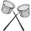 UQMIQURA Retino da pesca, 2 retini a farfalla, retino da pesca, retino da pesca, rete da pesca estensibile da 40,5 cm a 151,5 cm, telescopico, per giardino, piscina, attività da giardino