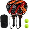 Smartwo Set Padel per Principianti e Junior - Racchetta Padel Leggera 330 g Superficie ABS Impugnatura Antiscivolo Laccio di Sicurezza Regolabile - Ideale per Partite Amichevoli e Pratica in Famiglia