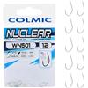Colmic - 10 Ami da Pesca WN501 in Acciaio Carbonio Nichel, Taglia 12 - Ringed, Barbless, Tonda - Ultraresistenti e Precisi - Ideali per Carp Fishing e Pesca Leggera