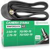 MoovMoov Camera d'Aria 19 Pollici per Pneumatici 70/90-19, 70/100-19, 2.50-19 e 2.75-19 - Per Moto, Dirt Bike, Motocross e Pit Bike - Versione Pro Rinforzata