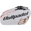 Bullpadel - Paletero Tour Bianco, con Dettagli in Nero e Arancione, con Tasche per Racchette, Scomparto per Abbigliamento o Materiale e Tasche Ausiliarie, Maniglie Imbottiate e da Mano per il