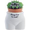 Boxer Gifts Vaso per piante a forma di corpo con scritta Always Keep Me Moist, divertente e maleducato, regalo decorativo per la casa, ceramica, bianco, nero, taglia unica