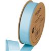 Halbach Seidenbänder Nastro grosgrain premium | Larghezza: 25 mm Lunghezza: 25 m | Nastro regalo sostenibile in poliestere riciclato | Ideale come nastro | Colore: azzurro