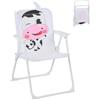 Relaxdays Poltroncina Pieghevole da Campeggio per Bambini, Sedia da Pesca per Esterni, Portatile, da Spiaggia, Colorata