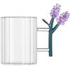Ichendorf Milano Mug Ottico Lavanda, Collezione Botanica, 45 cl, Vetro Borosilicato, Fatto a Mano