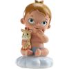 dekora - Figura Decorativa, Decorazioni torta battesimo bimbo, Realizzata in Resina, Altezza 10,5 cm, Cake topper battesimo e Baby shower dal Design Dettagliato, Addobbi Adatto al Contatto Alimentare