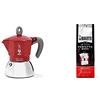 Bialetti New Moka Induction Caffettiera Adatta All'Induzione, 4 Tazze, 150 Milliliters, Alluminio, Rosso & Perfetto Moka Caffè Macinato, Gusto Classico - 1 X 250 Gr