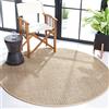 Safavieh Tappeto in Fibra Naturale per Soggiorno, Sala da pranzo, Camera da letto - Natural Fiber Collection, A Pelo Corto, Naturale e Beige, 91 X 91 cm