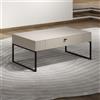 Matelpro trendteam smart living - Tavolino da salotto con cassetto (chiusura morbida), 110 x 45 x 68 cm, manici e piedini in metallo