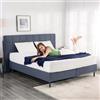 EGOHOME Materasso 160 x 200 cm, altezza 3, 23 cm, ergonomico, 7 zone, in schiuma fredda di alta qualità, con rivestimento lavabile, materasso in schiuma traspirante, certificato Öko-Tex
