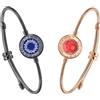 tartoow Braccialetti a Vibrazione Touch a Distanza - Regali per Relazioni a Distanza per Fidanzata e Fidanzato - Braccialetti dell'Amore per Coppie - Bluetooth S001 Black So Gold Lu