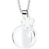 MAMIJUX Chiama Angeli Angioletto Mamma Idea Regalo Gravidanza Collana Donna Richiamo degli Angeli Catenina Acciaio