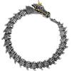 JewelryWe Ouroboros - Bracciale da uomo in acciaio inox, stile nordico, vintage, flessibile, flessibile, con catena a serpente, amuleto vichingo, stile gotico, biker, argento