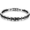 JewelryWe Bracciale Donna in Acciaio Inossidabile Ceramica Colore Bianco/Rosa/Nero Regalo