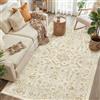 PureCozy Tappeto Salotto 140x200cm Tappeto Camera da Letto Lavabile Antiscivolo Grande Beige Tappeti Sala Cameretta Soggiorno Ufficio Carpet Pelo Corto Morbido Rug