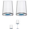 Trebonn SplitGlass Bicchieri Modulari Magnetici (Set 2) - Da Bicchiere a Calice in 1 Click - Salvaspazio, Lavabili in Lavastoviglie