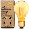greenandco Lampadina Vintage Edison LED dimmerabile | E27 A60 | ambra | 2,3W 65lm | 1800K luce extra calda | 320° | 230V | nessun sfarfallio