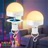 Kimjo E27 Lampadina Ricaricabile con Telecomando Set di 2-10W Lampadina Ricaricabile con Batteria USB RGB Dimmerabile - Lampadine a Batteria Magnetica Rimovibile Lampada da Campeggio Esterna