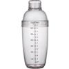 Happyupcity 1PC 700CC/24oz Vuoto Professionale Trasparente Resina Plstic Cocktail Shaker con Scala e Filtro Top Drink Wine Tea Mixer Bottiglia Tazza per Bar Party Uso Domestico