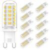 RuLEDne Lampadine LED G9 bianco naturale 4000 K, 3 W, ricambio per lampadine alogene 40 W 50 W, lampadina LED G9 AC 230 V, mini lampadina a incandescenza, CRI 85+, 520 lm, non dimmerabili, confezione