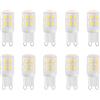 ZFQ Lampadine LED G9 2W, 200LM Equivalente 20W Alogena, Bianco Freddo 6500K, 220-240V, Non Dimmerabile, Risparmio energetico, Angolo Di Fascio Di 360 °, 10 Pezzi