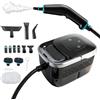 JOJOCY Pulitore a vapore manuale ad alta pressione da 2500 W, 4 bar, serbatoio da 1250 ml, 6 livelli, dispositivo di pulizia ad alta temperatura per auto, finestre, cucina, pavimenti, mobili
