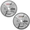 Saxton Blades TCT - 2 lame per sega circolare, 185 mm x 40 e 80T x 20 mm, foro (anello da 16 mm), compatibile con Evolution Bosch Makita ecc