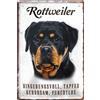 WOGEKA ART Targa in metallo con scritta in lingua tedesca N / A Rottweiler Cane, 20 x 30 cm