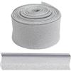 Aerzetix - C77485 - Nastro in sbieco Brillante Piegato per Cucire 4.5 Metri x 30mm - in 65% Cotone e 35% Poliestere - Colore Argento