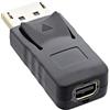 InLine® Adattatore DisplayPort maschio a mini DisplayPort femmina 4K/60Hz, nero/oro
