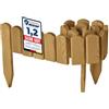 Garronda Rollborder Recinzione in legno flessibile 100 x 10 cm bordatura giardino bordura per aiuola staccionata in legno cordolo Decorazione da frutteti Palizzata GD-0148 Marrone Chiaro