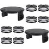 HTBAKOI 8 Rocchetto Decespugliatore Compatibile con Parkside +2 Copertura Bobina Ricambio Filo Tagliabordi Tagliaerba Bobine Tosaerba 8.3m⌀1.6mm,per LIDL Parkside,PRT 550 A1/A3,PRTA 20-Li A1/B2/C3,PRT 300 A1