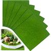 dellyy 6 Pezzi Erba Artificiale per Modellismo, 15 * 15cm Erba Sintetica per Interno, Prato Sintetico, Muschio Artificiale Realistico per Ornamenti in Miniatura, Giardini, Case delle Bambole, DIY