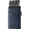 VULKIT Porta Carte di Credito Uomo Metallo con Slot in Pelle Slim Porta Carte di Credito Schermato RFID Rigido Portaschede Uomo Automatico per 5-9 Carte