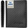 Jaimie Jacobs SLIMSTAR Portafoglio Uomo Piccolo con ampio scomparto per monete protezione RFID (Carbonio)