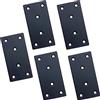 PEZEEU Staffa Angolare Piatta Staffa piastra forata connettore piatto - 5 PCS 100x50x2 mm Piastre Di Giunzione Staffa Piastra in Acciaio Inox per Riparazione di Connettori, Nero