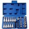 PRITOK Set di 34 chiavi a bussola Torx Bit: inserti PRITOK e set di punte esagonali | E4-E20 dado | T10-T60