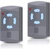 Lizoak 2 pezzi di ricambio per porta del garage HSM4-868, 868,3 MHz, telecomando a 4 canali, compatibile con HSE2-868, HS4-868, Blue Button