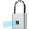 BAIFULAI Serratura Con Impronte Digitali, Lucchetto Impermeabile, Ricarica USB, Senza Chiave per Palestra, Bagagli, Armadietto