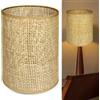 PRITOK Paralume in rattan per lampada a sospensione: Decorazioni retrò, coperture per lampade, coperture sostitutive per lampade a sospensione, sala da pranzo, soggiorno (20 x 14 cm)