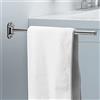 LDUDU Portasciugamani Parete Rotante Portasciugamani Bagno Estensibile da 40 a 60 cm Porta Asciugamani in Acciaio Inox Porta Salviette Spazzolato