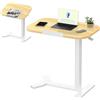 FLEXISPOT Tavolino da Letto con Ruote, Piano Inclinabile e Altezza Regolabile, Supporto per Laptop e Lettura, Ideale per Divano e Letto, Acero